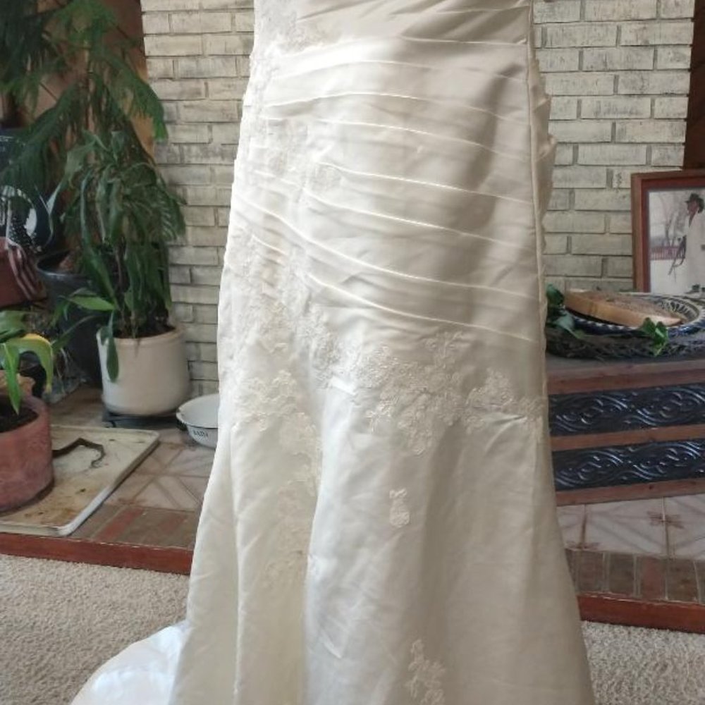 Sleeveless strapless Wedding Dress David's  Bridal
